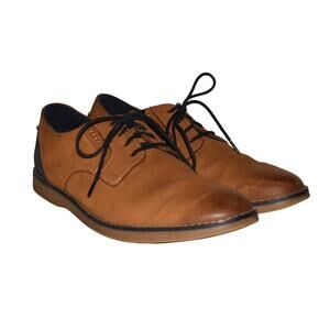 SPERRY $95‎ Newman Leather Lace Up Oxford Dress Shoe Tan Men's 9.5 M